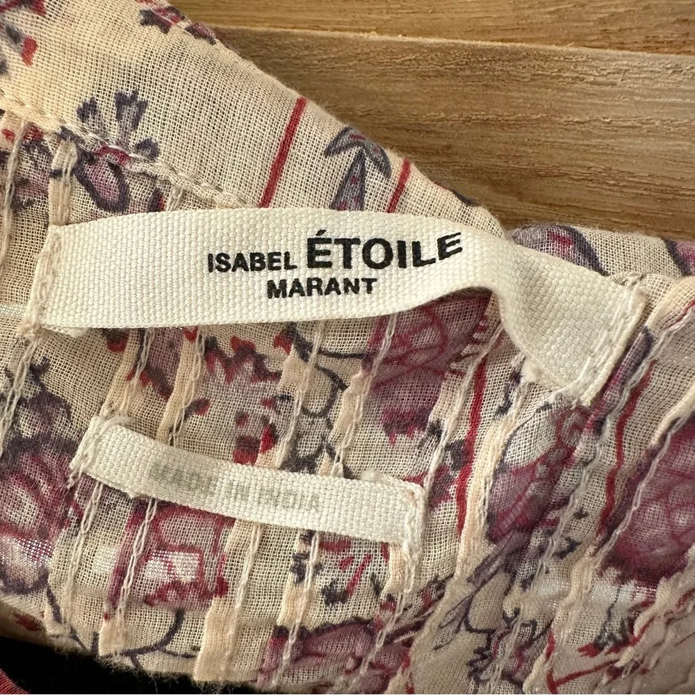 Isabel Marant Etoile Likoya Floral Maxi Dress in Ecru size 40 - Picture 8 of 11